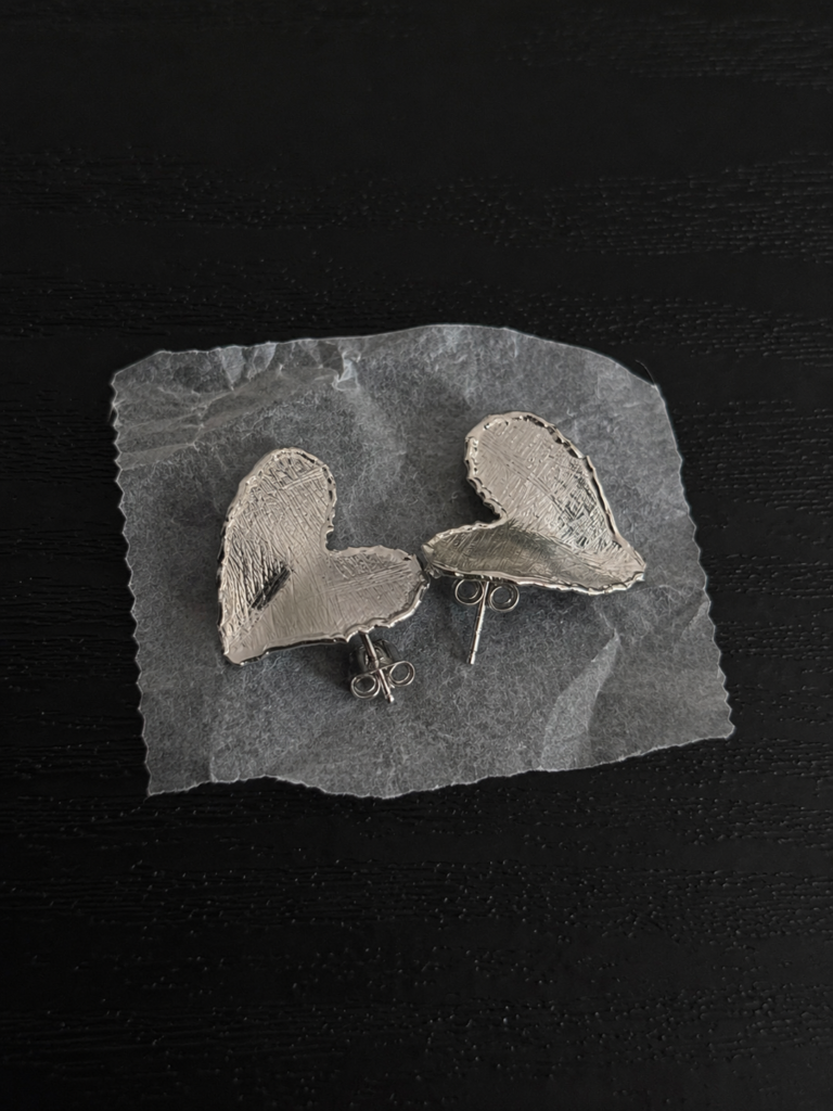 Aro Plata Corazón Amartelado Opaco