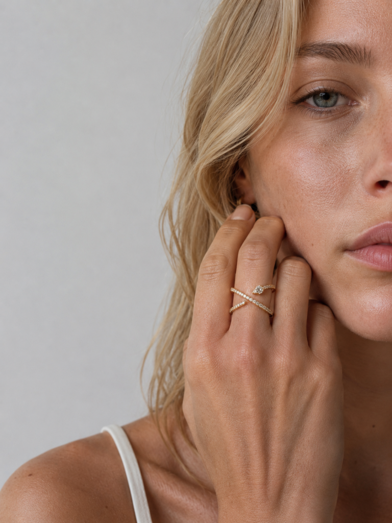 Anillo Envolvente Oro/Brillantes