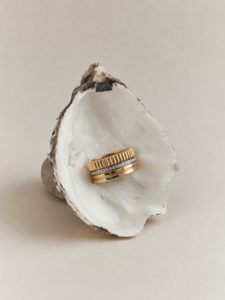 Anillo 3 Argollas (Lisa, Brillantes y Lineales)
