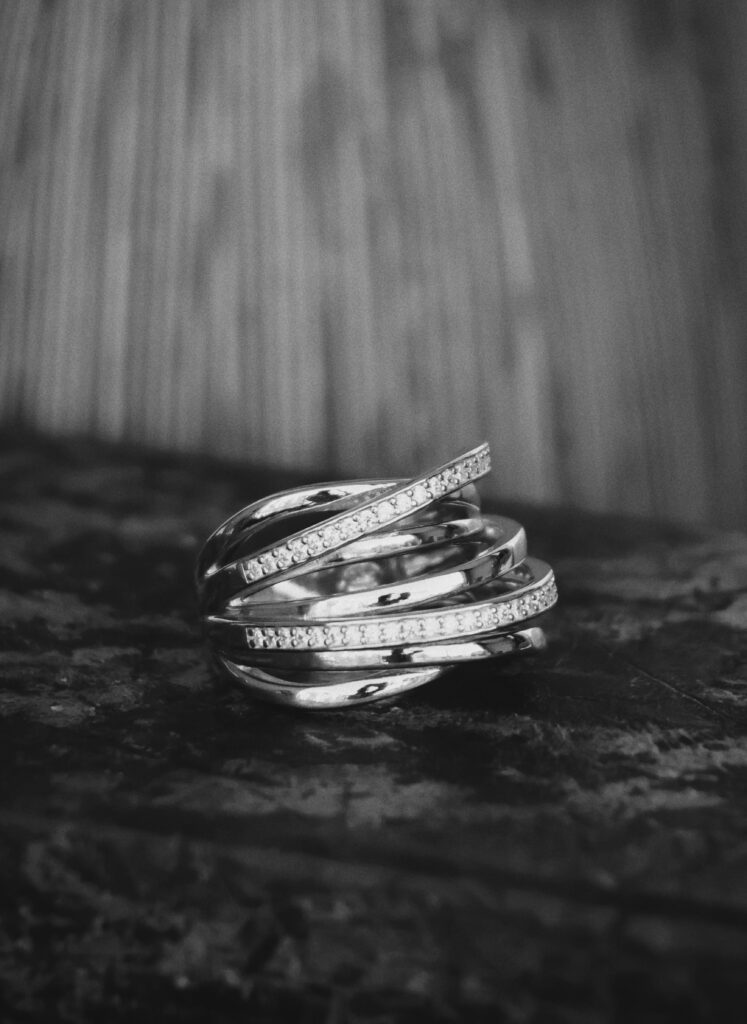 Anillo Plata/Circones Argollas Entrelazadas