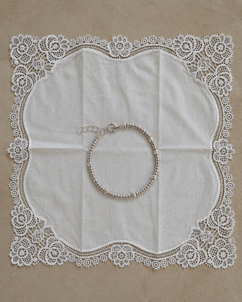 Pulsera Plata Arandelitas con Óvalos
