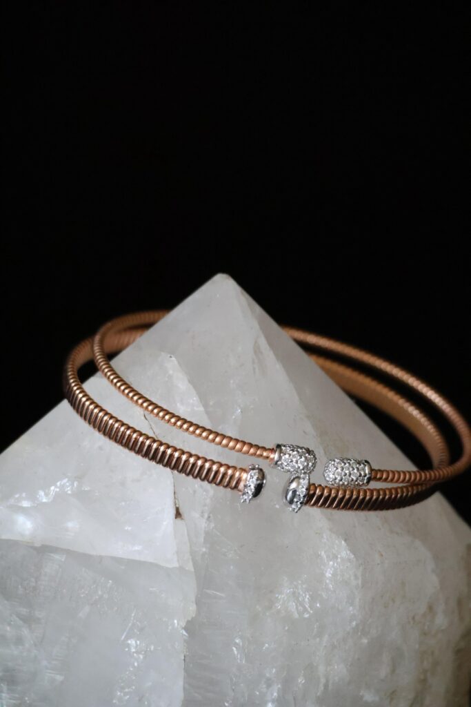 Pulsera/Esclava Plata Baño Rojo Rigida Plana